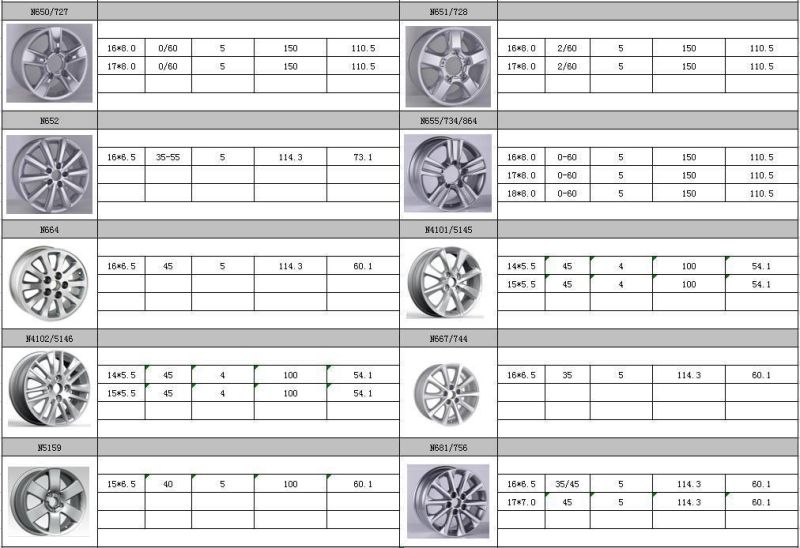 N667 JXD Brand Auto Spare Parts Alloy Wheel Rim Replica Car Wheel for Toyota Camry