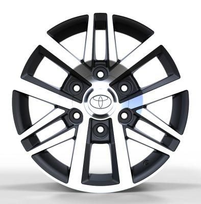 15/1618 Inch 6X139.7 PCD Professional Aluminum Forged Alloy Wheel Rims Tires Black Machined Face and Lip for Passenger Car Wheel Car Rims