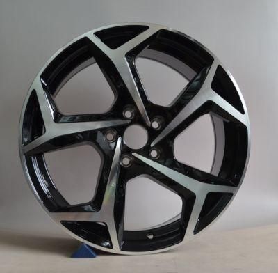 Sj Aluminum Alloy Wheel 17X7.5 18*8 5X100/112 Black Machine Face Passenger VW Car Wheels