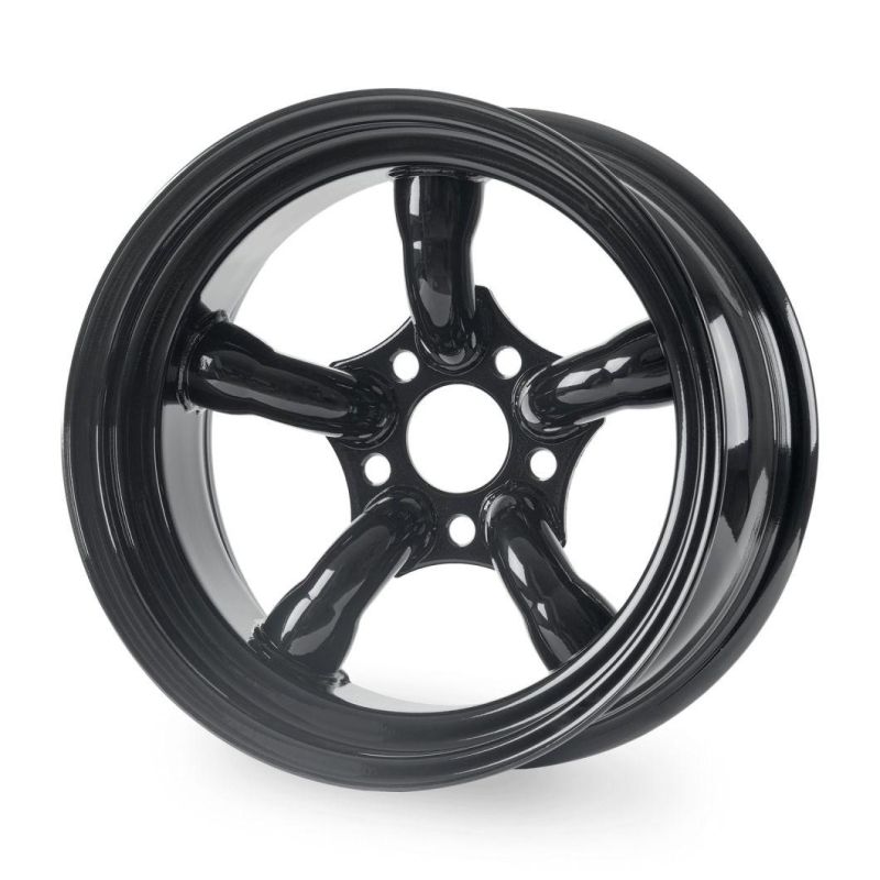 Black Steel Wheels 5 Pipes 5 Split Spoke Wheel 16X8" 5X120