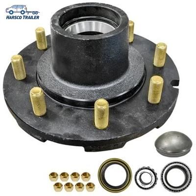 Trailer Hub 8 Lug Bolt 6000 7000# Axle W/Bearings Heavy Duty 9/16&quot; Studs Idler Hub