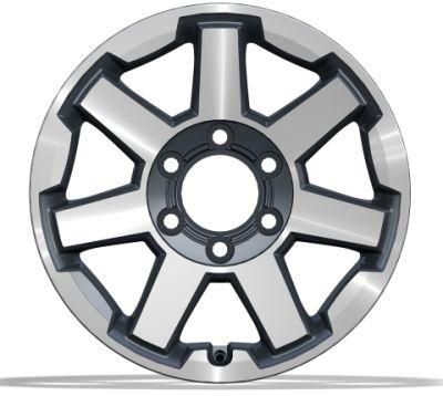 Professional Manufacturer Alumilum Alloy Wheel Rims 17 Inch 6 Hole Black Machined Face for Passenger Car Wheel Aftermarket Wheel