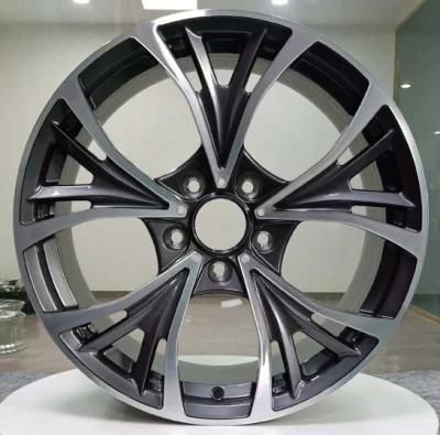 1 Piece Forged T6061 Alloy Rims Sport Aluminum Wheels for Customized Mag Rims Alloy Wheels with Dark Gun Metal Machined Face