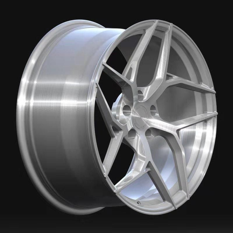 1 Piece Monoblock Forged Aluminum Rim Mag with Aluminum Brushed