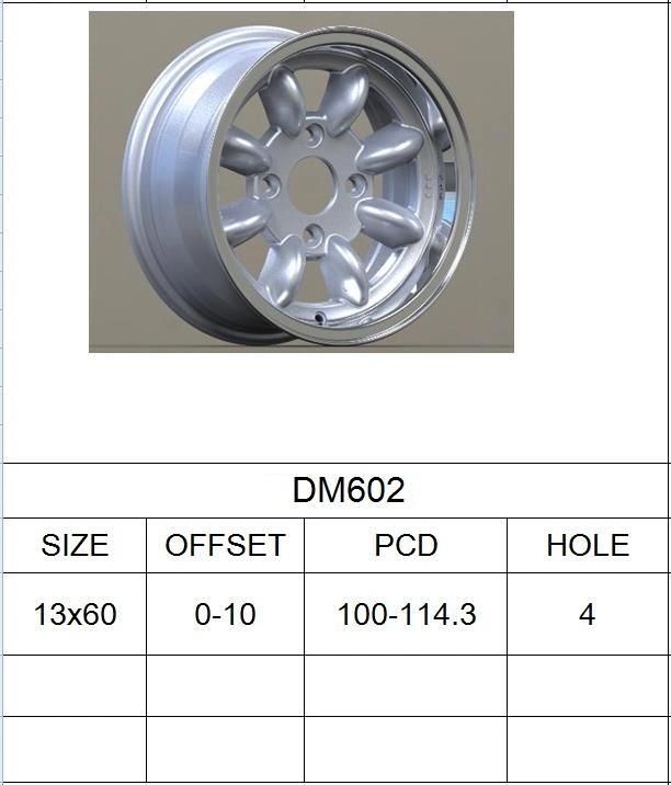 DM602 Car Parts Auto Car Replica Alloy Wheel Rim With ISO