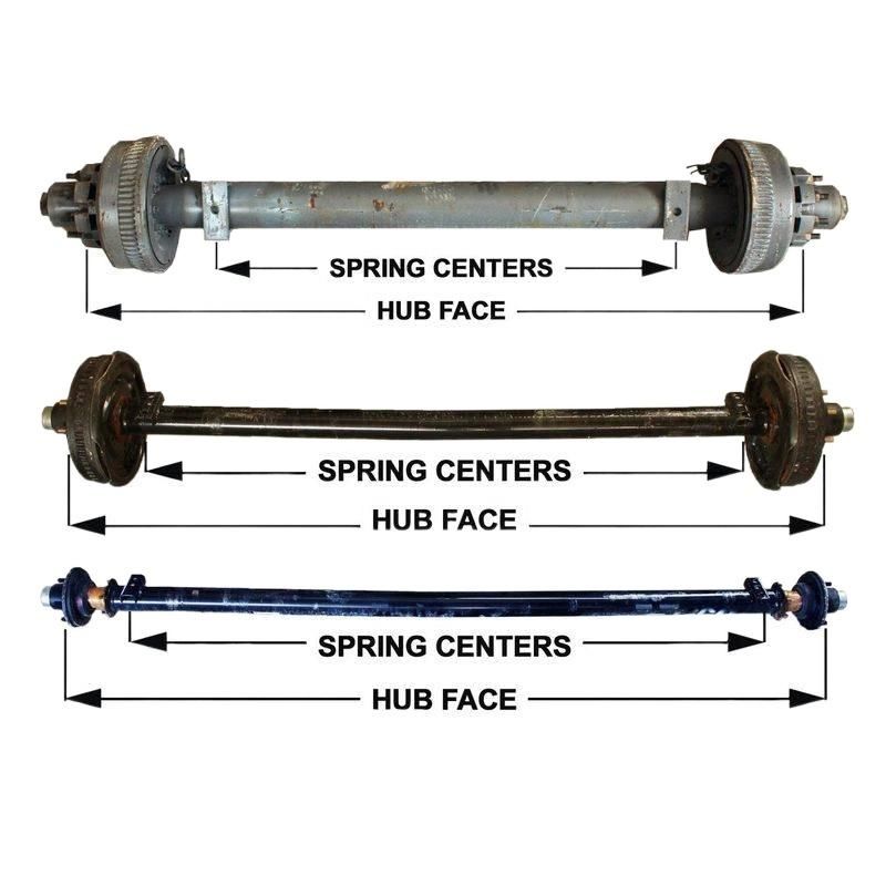 3000kg Capacity 63mm Round Non-Brake Straight Axle Assembly