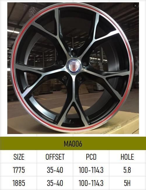 MA006 Aluminium Alloy Car Wheel Rim Auto Aftermarket Wheel
