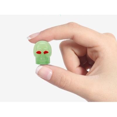 Plastic Skull Luminous Auto Glow in The Dark Tire Valve Caps Dust Cover for Car