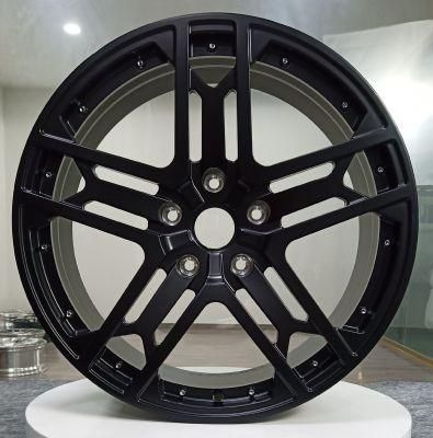 Wheels Forged Monoblock Wheel Rims Deep Dish Rims Sport Rim Aluminum Alloy American Racing Wheels with Matt Black with 5/100&#160;
