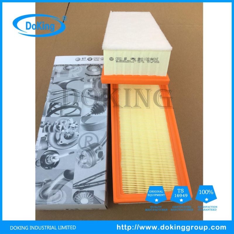 Auto Engine High Quality Air Filter 8K0 133 843 E 8K0 133 843e 8K0133843e Fit for Audi A4 A5 S5 Q5