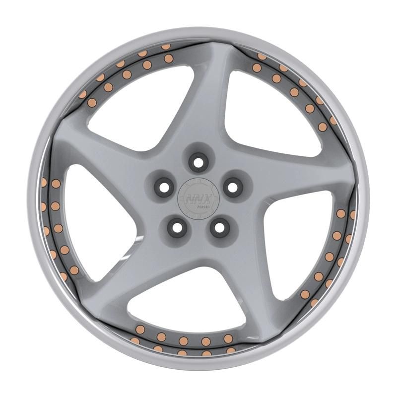 T6061-T6 Forging 5 X 100 5 X 108 5 X 112 18 Inch 2-Pieces Lip Polished Center Gun Gray Replica Alloy Wheel Wholesale Rims