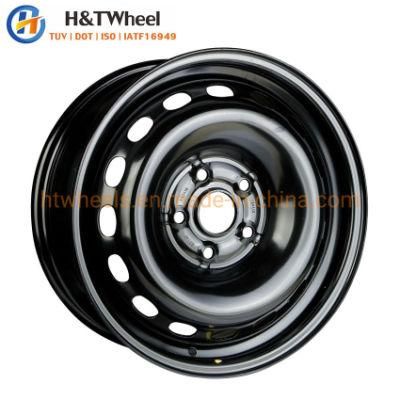 H&T Wheel 675602 16X6.5 5X112 Popular Design 16 Inch Black Steel Wheel Rims