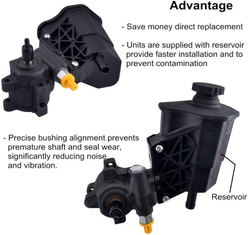 Power Steering Pump Compatible with 2003-2007 Dodge RAM 2500/3500/4000 Reservoir