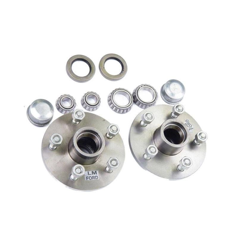 RIGID HITCH INCORPORATED Trailer Hub Kit (BT-100-F) 4 Bolt on 4 Inch Circle - Fits 1" and 1-1/16" Spindle