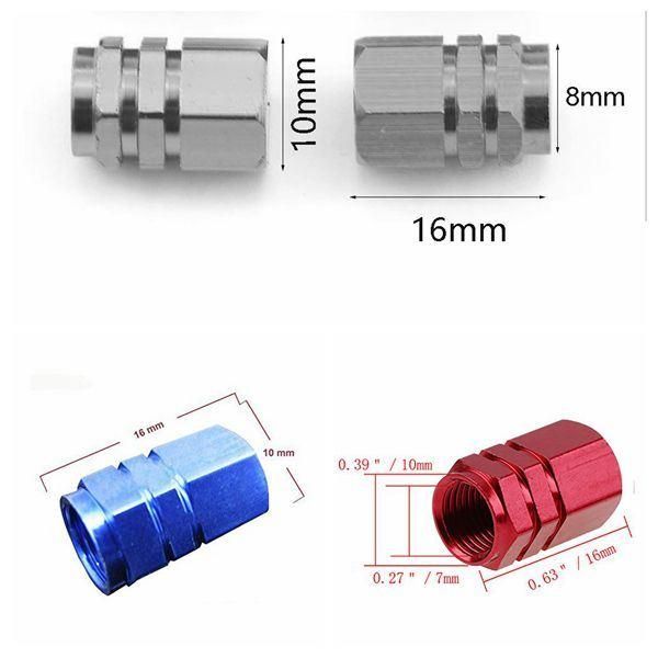 Custom Stock Aluminum Tire Valve Caps for Car, Motorcycle, Bicycle