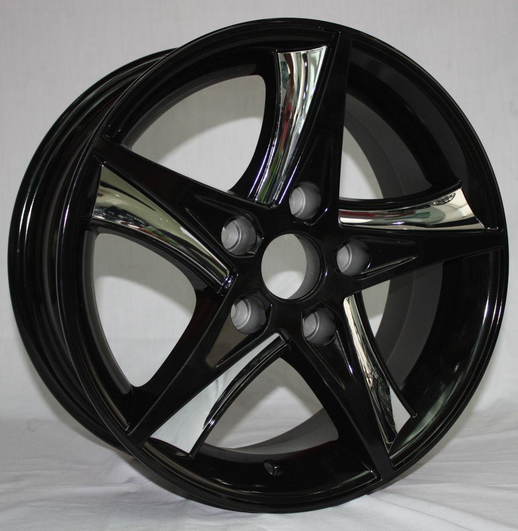 Black Finish 5 Holes 15/17/18 Inch for Passenger Car Wheel Aftermarket Aluminum Alloy Wheel Rims