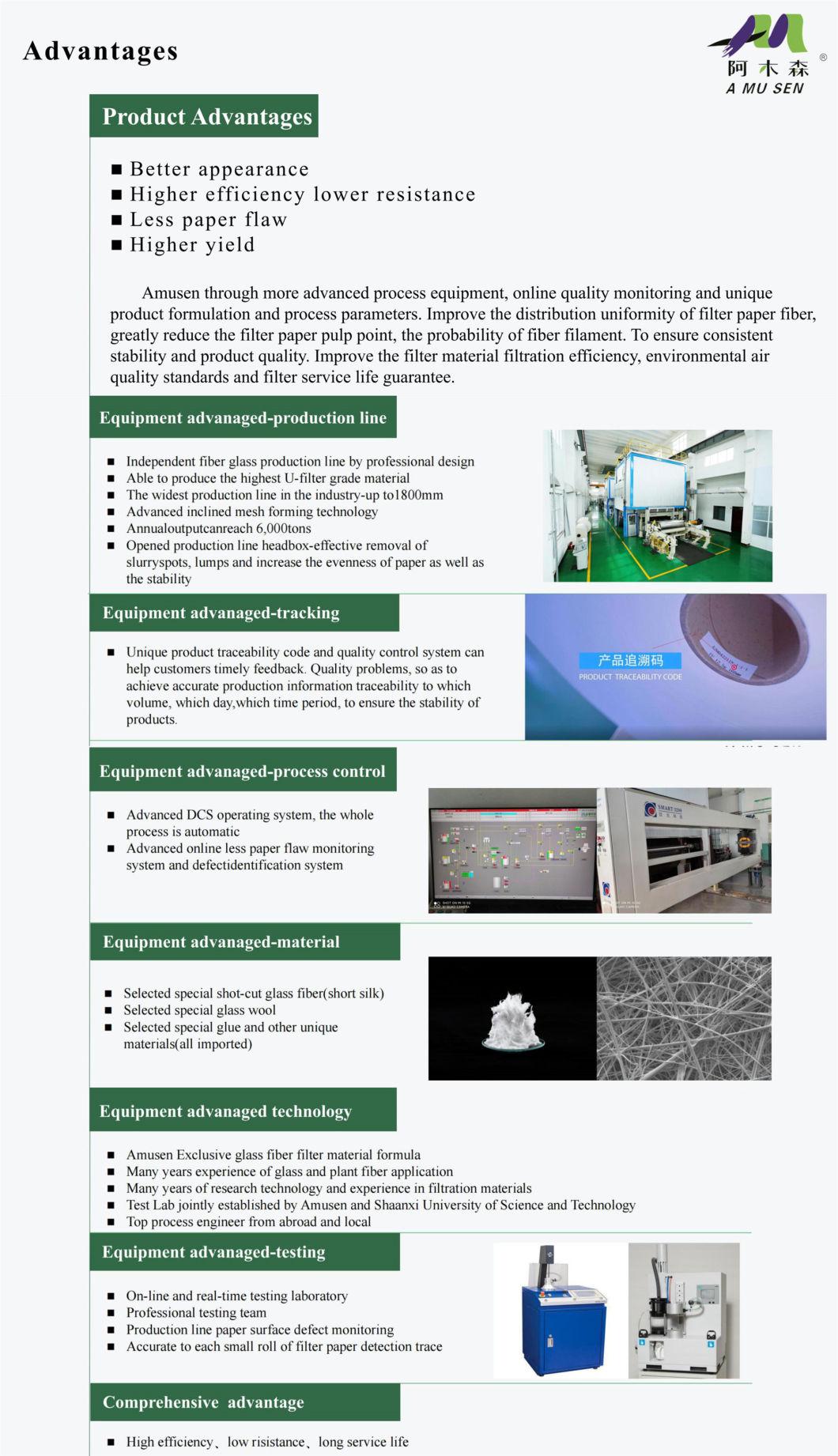 Fiberglass HEPA Air Fiber Paper