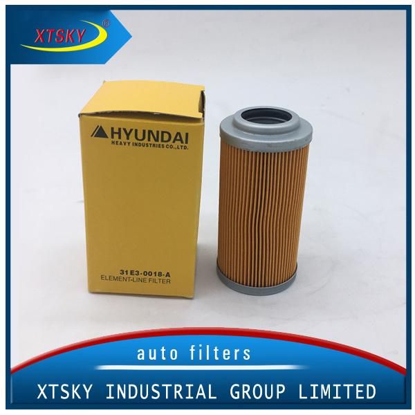 Pilot Filter 31e3-0018-a for Hyundai Excavator Factory Supply with Good Quality
