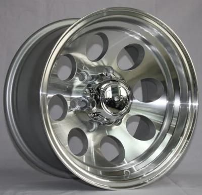 High Quality Black Machined Lip Deep Lip Chrome Aluminum Wheel Hub
