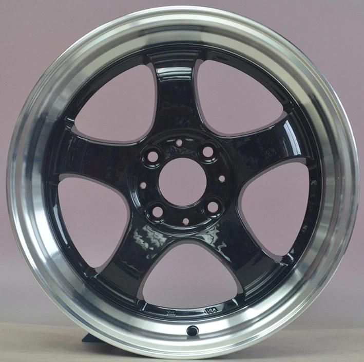 Jwl Via Test 15 16 Inch Alloy Wheel with PCD 100-114.3 Tuning Wheels Black Machine Face Alloy Wheels