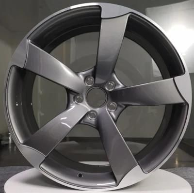 1 Piece Forged T6061 Alloy Rims Sport Aluminum Wheels for Customized Mag Rims Alloy Wheelst6061 Material with Gun Metal Machined Face for Audi