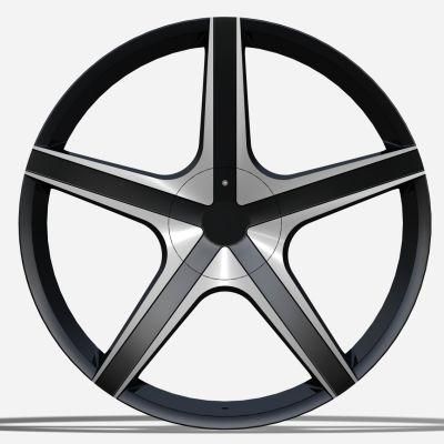 Aluminum Alloy Car Congave Wheel Hub 18X8.0 20X8.5 22X8.5 22X9.5 24X9.0 Inch Black 5 Split Spoke 5X120 Deep Lip Forged Car Rim From China