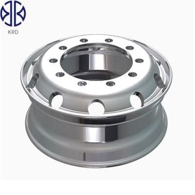 22.5X8.25 OEM 22.5&quot; Inch Polished Forged Truck Trailer Bus Aftermarket Alloy Aluminum Wheel Rims