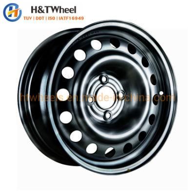 H&T Wheel 684402 16 Inch Black or Silver 16 X 7.0 4X108 PCD Steel Wheel Rim