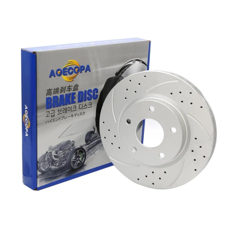 Drilled and Slotted Brake Rotor Painting and Geomet