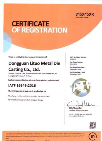 High Quality Die Casting Car Parts with SGS, IATF16949 Certificate