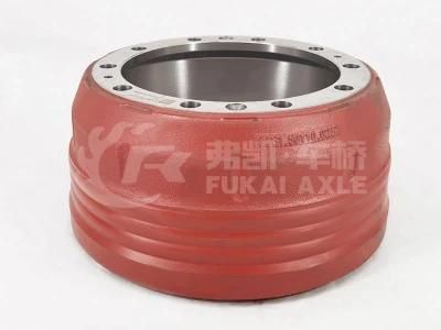 81.50110.0232 Front Brake Drum Reinforced with Stiffener for Shacman Delong Truck Spare Parts