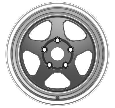 OEM/ODM Alumilum Alloy Wheel Rims 15 Inch 5 Hole 114.3 PCD 25 Et Black Machined Lip Professional Manufacturer for Passenger Car Wheel Car Tire