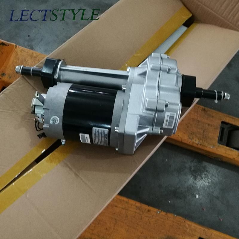 24V 800W 500mm Electric Motor Transaxle on Porky′ S Pick up Mobility Trolley or Power Milk Taxi Trailer