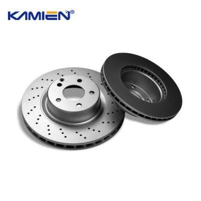 High Quality Drilled Painted Coated Auto Spare Parts Ventilated Brake Disc for Maserati Bentley Mercedes Benz BMW Audi Land Rover