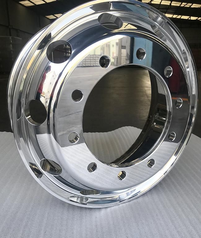 22.5 Hot Selling Alloy Rims for Heavy Duty Truk with 10 Lugs