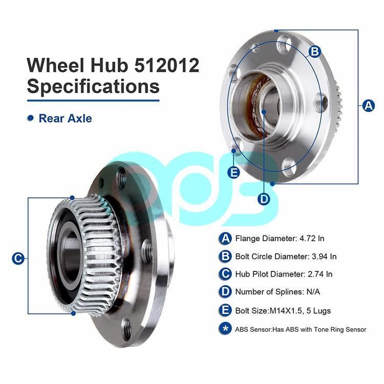 Bca 512012 Auto Car Wheel Hub Bearing 713110610 1j0 501 477 a 1j0 501 611 D 180501477 for Audi S-Koda VW Seat Spare Parts