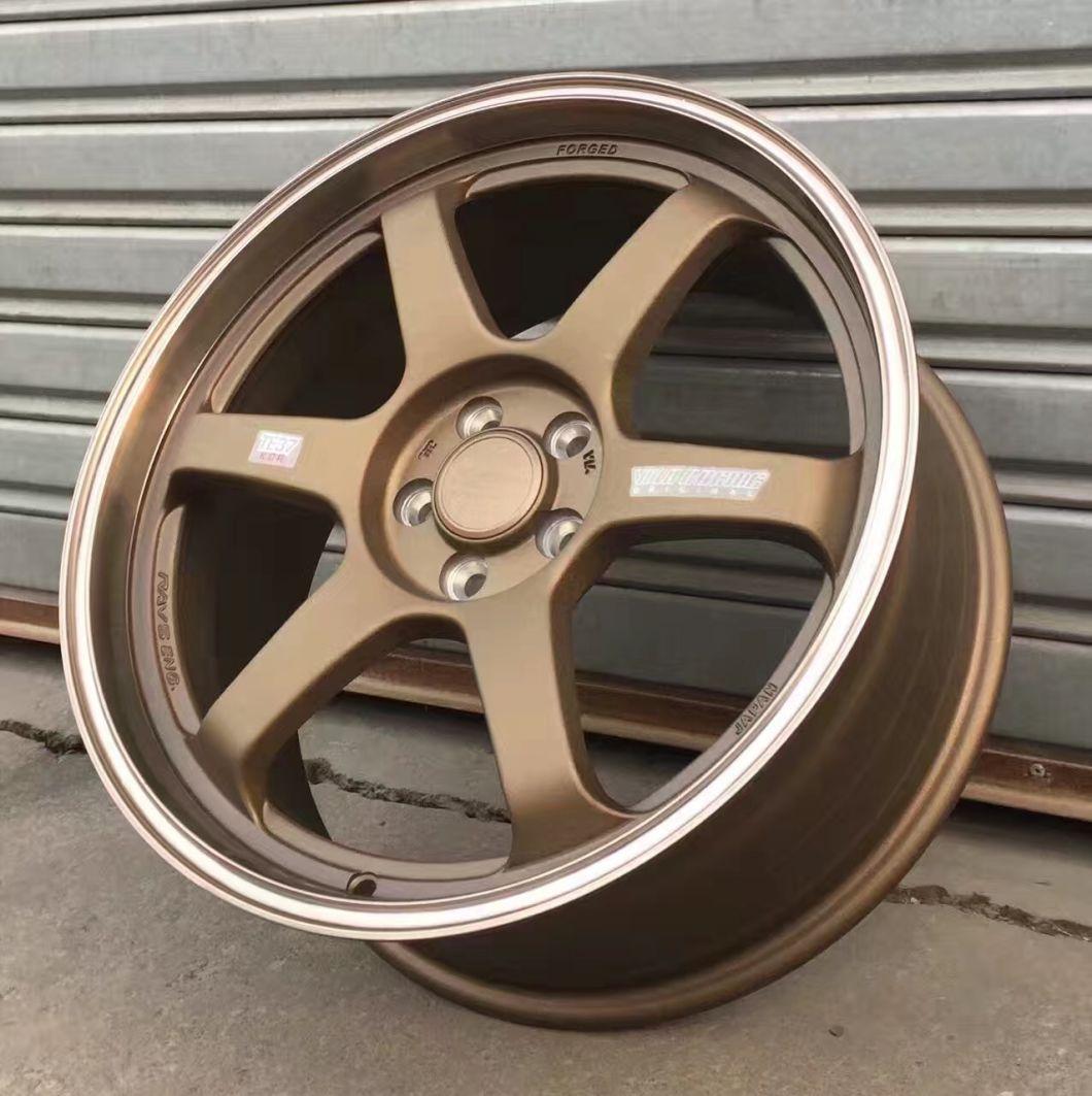 Aftermarket Wheel Rim Te37 Bronze with Lip Car Alloy Wheel Rays Sport Rims