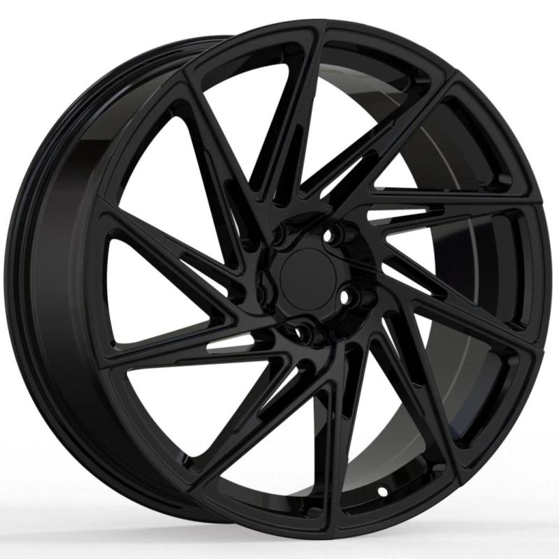 Jwl Via Test 15 16 Inch Alloy Wheel with PCD 100-114.3 Tuning Wheels Black Machine Face Alloy Wheels