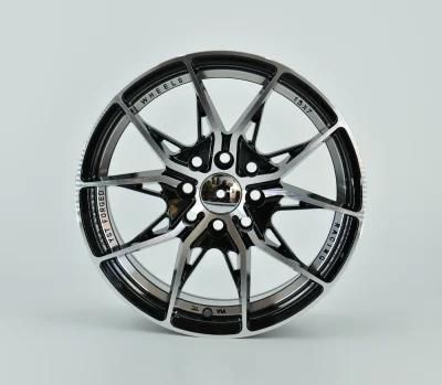15X7 Inch Aluminum Alloy Wheels Black Machine Face for Car