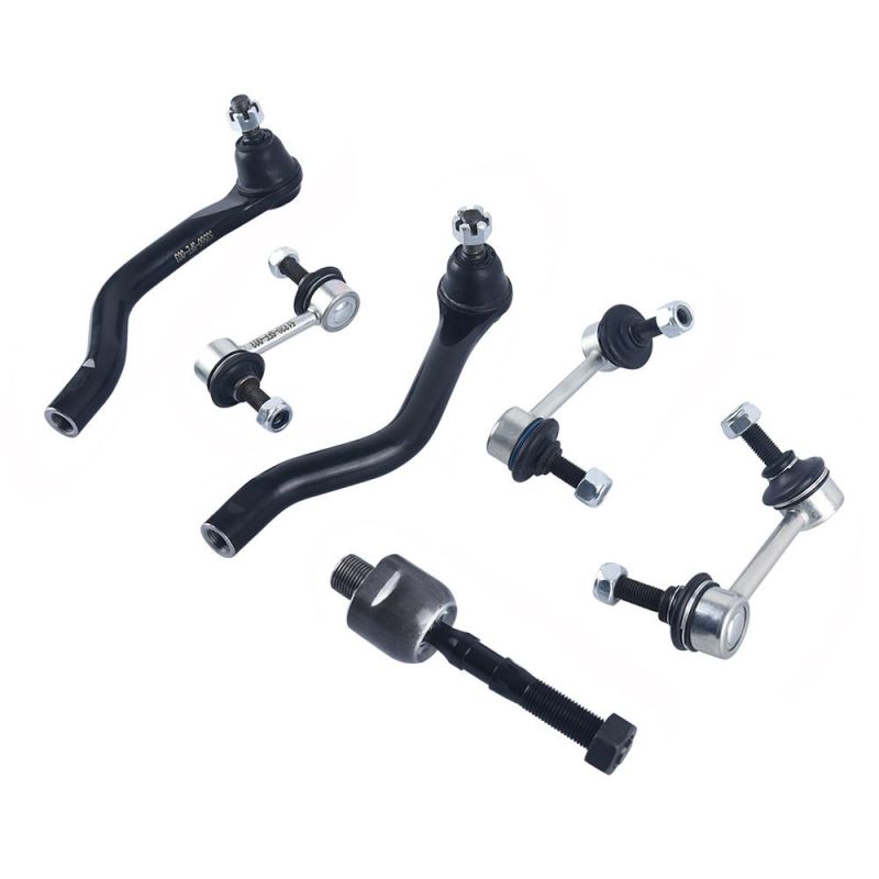 6 Pieces Suspension Kit Includes Front &Rear Stabilizer Link, Front Inner Tie Rod Endoutside and L/R Tie Rod End for Honda Odyssey 05-08