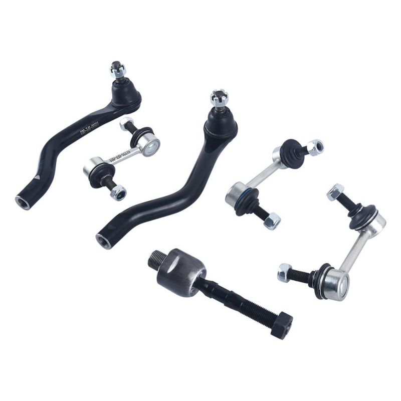 6 Pieces Suspension Kit Includes Front &Rear Stabilizer Link, Front Inner Tie Rod Endoutside and L/R Tie Rod End for Honda Odyssey 05-08