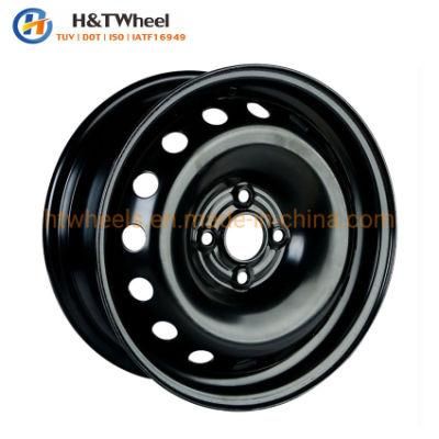 H&T Wheel 554204 15X5.5 4X100 15 Inch Steel Coated Wheel Rim for Passenger Car