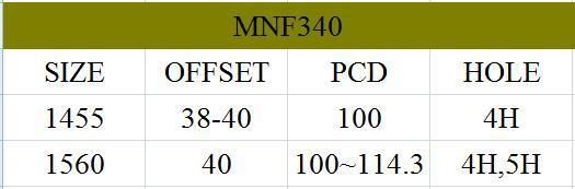 MNF340 JXD Brand Auto Spare Parts Alloy Wheel Rim Aftermarket Car Wheel