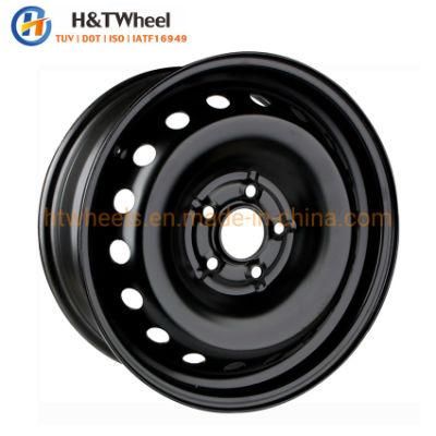 H&T Wheel 675403 16 Inch 16X6.5 PCD 5X108 Black Steel Wheel Rim for Passenger Car