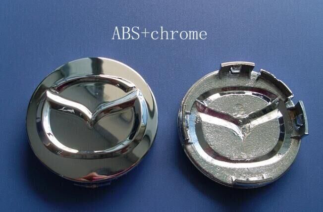 ABS Chrome Silver Car Logo Wheel Hub Caps For MAZDA