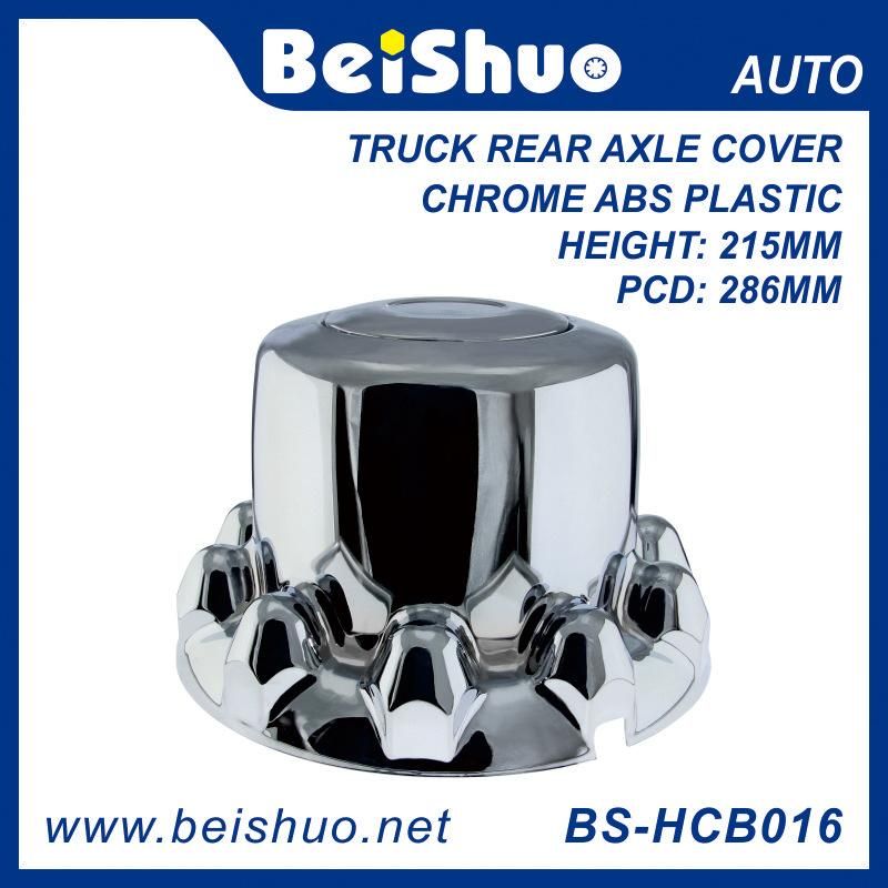 Chrome Semi Truck Front Axle Cover with 40mm Push-on Nut Cover