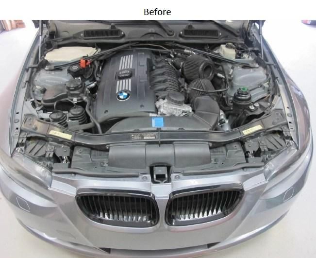 BMW N54 Relocated Wire Reinforced Air Intake Inlet Pipes Silicone Hose Kit