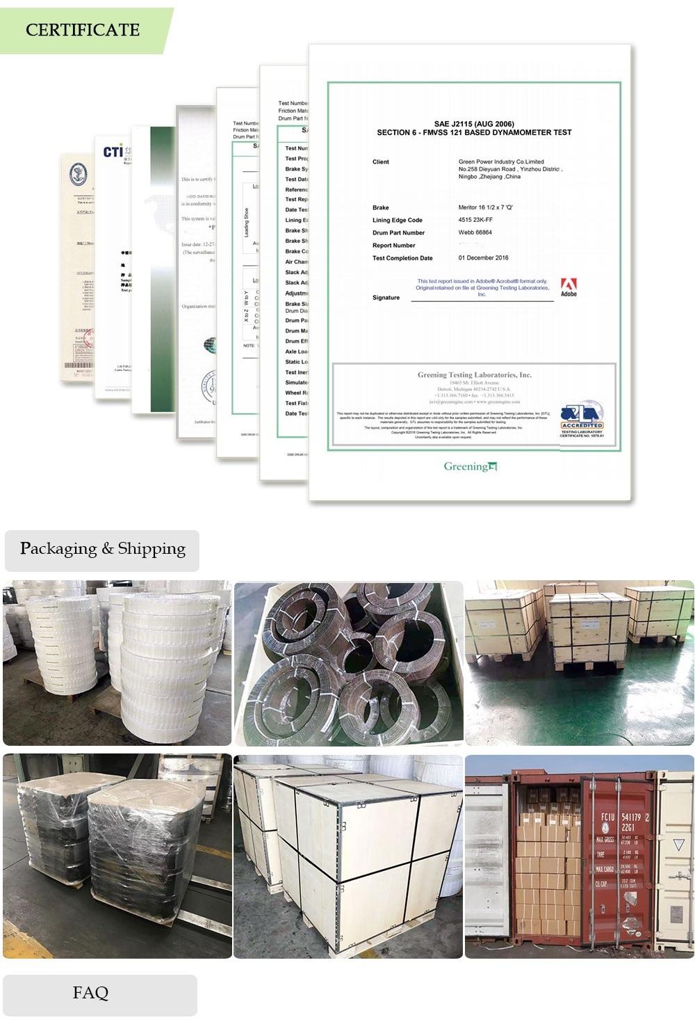 Asbestos Woven Resin Brake Lining Roll with White Color