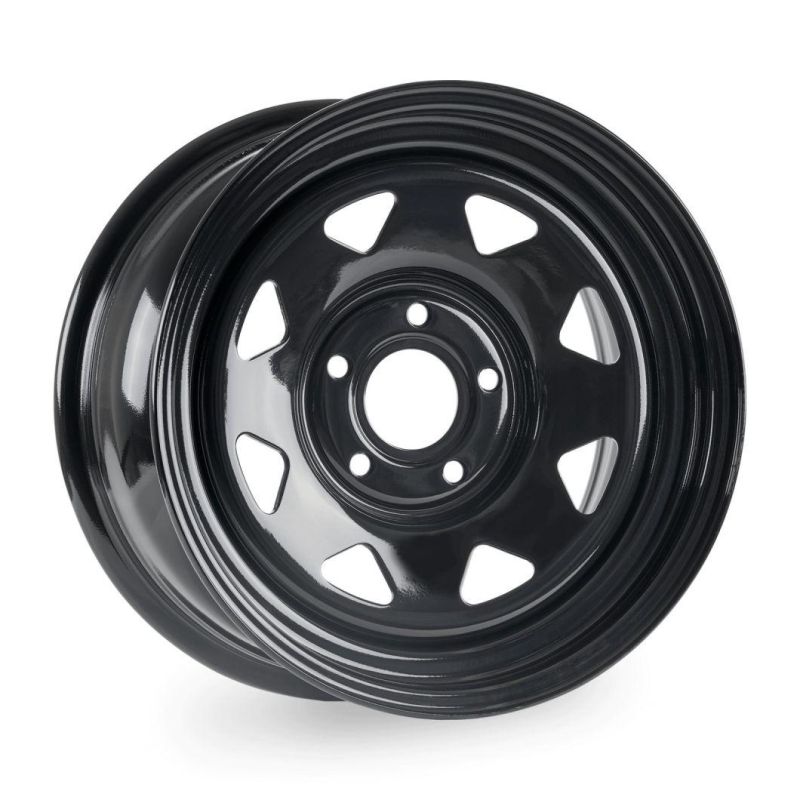 Black Steel Wheels 8 Spoke Triangel Wheel 16X8" 5X120