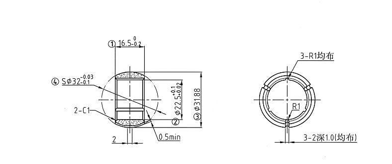 Upper Bearing of Sintered Powder Metallurgy Parts Hl002035